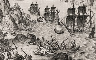 Theodor de Bry - Conquest of Penguin Island Nov 1599 | Zinn Education Project
