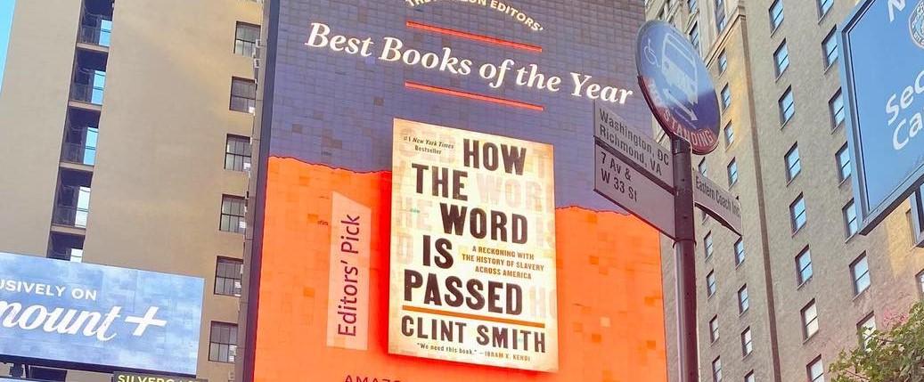 Clint Smith Book Featured in Times Square