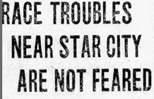 Headline of article from the Pine Bluff Daily Graphic, September 4, 1919.