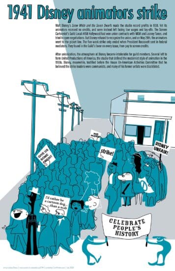 animated poster of 1941 Disney strike