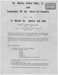 March for Justice and Jobs flier.