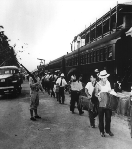 Japanese Peruvians en route to U.S. Internment Camps, 1942.