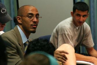 Hasan Jeffries speaking in Emilye Crosby's class on the Civil Rights Movement.
