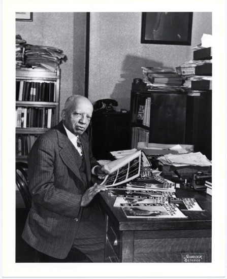 man sitting at desk