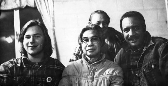 Philip Vera Cruz and others at boycott meeting | Zinn Education Project: Teaching People's History