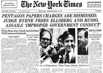 The New York Times Pentagon Papers newspaper release