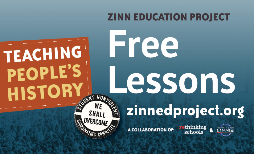 Zinn Education Project Web Banner - Download to Post on Your Website