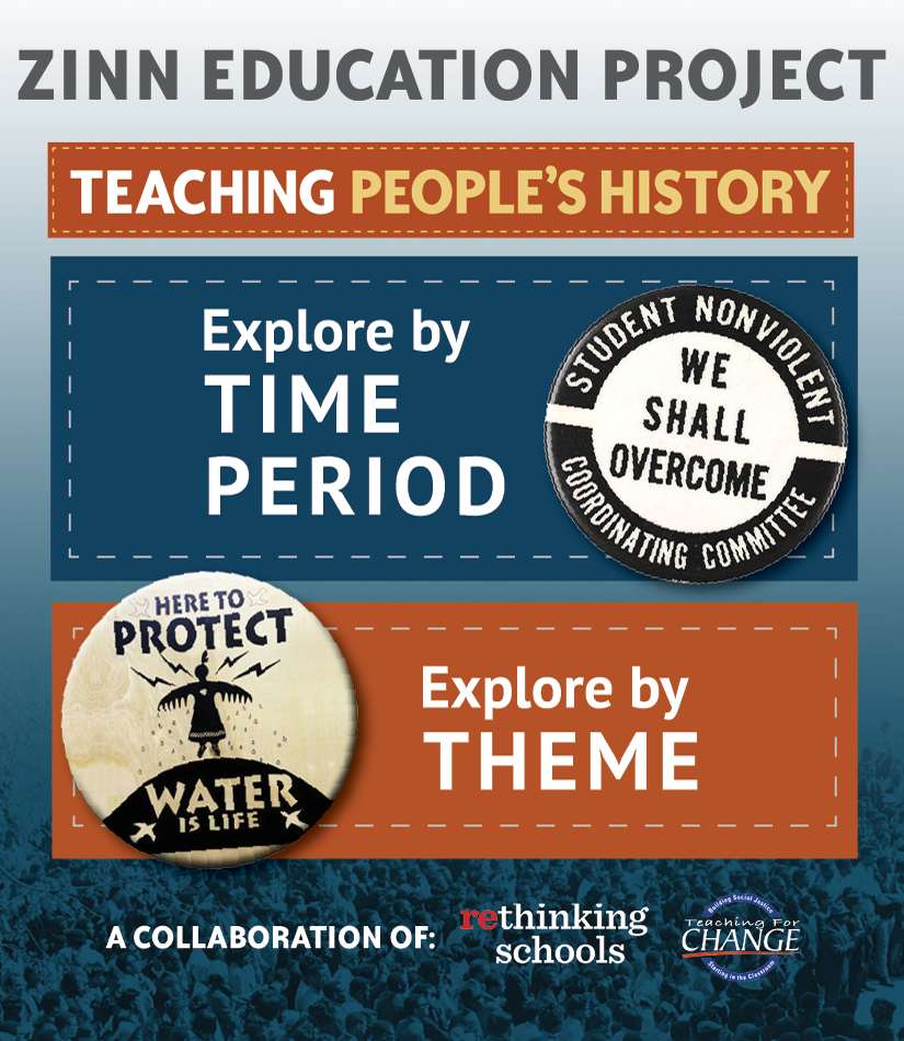 Zinn Education Project Web Banner - Download to Post on Your Website