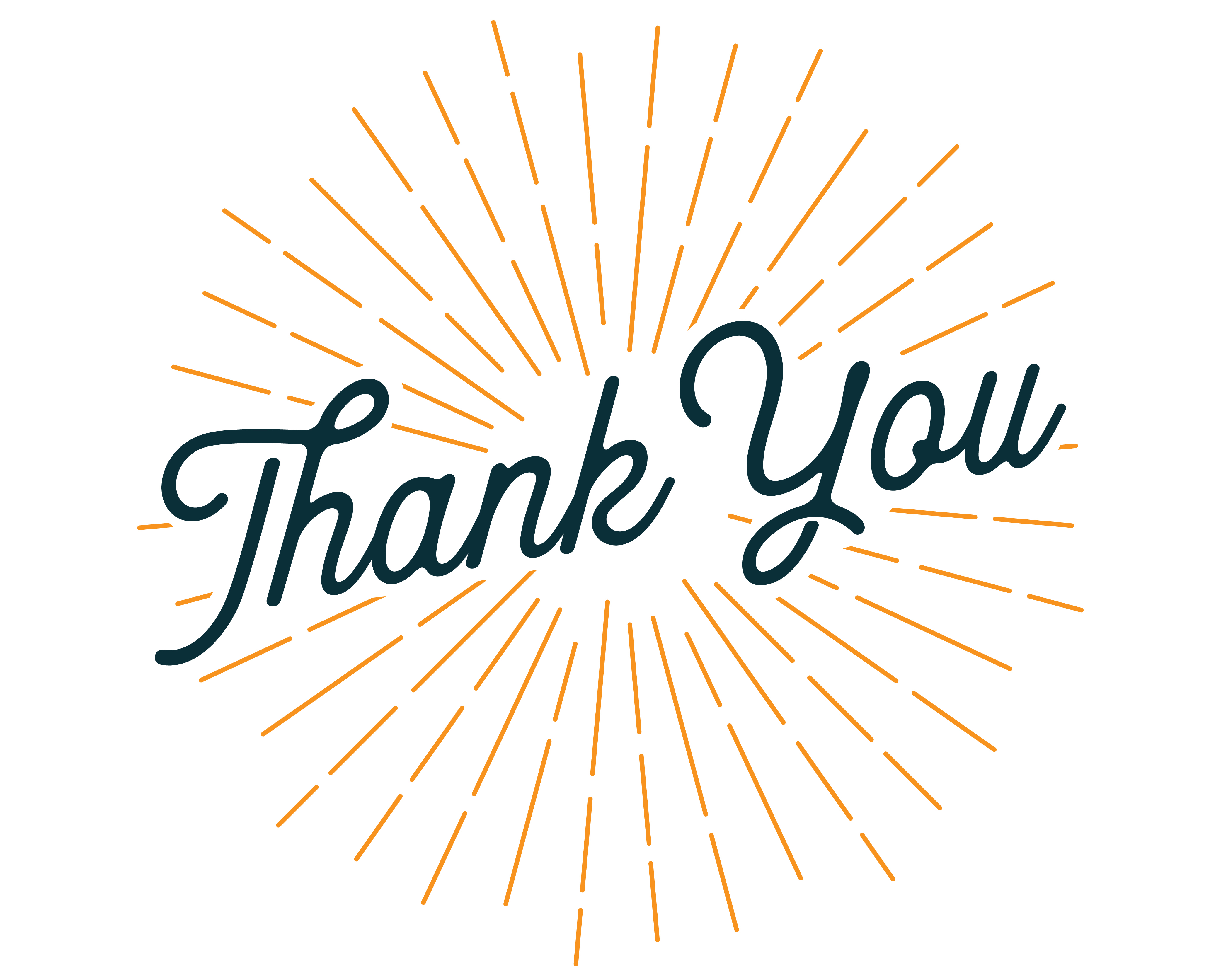 Thank You Card with Light Rays | Zinn Education Project