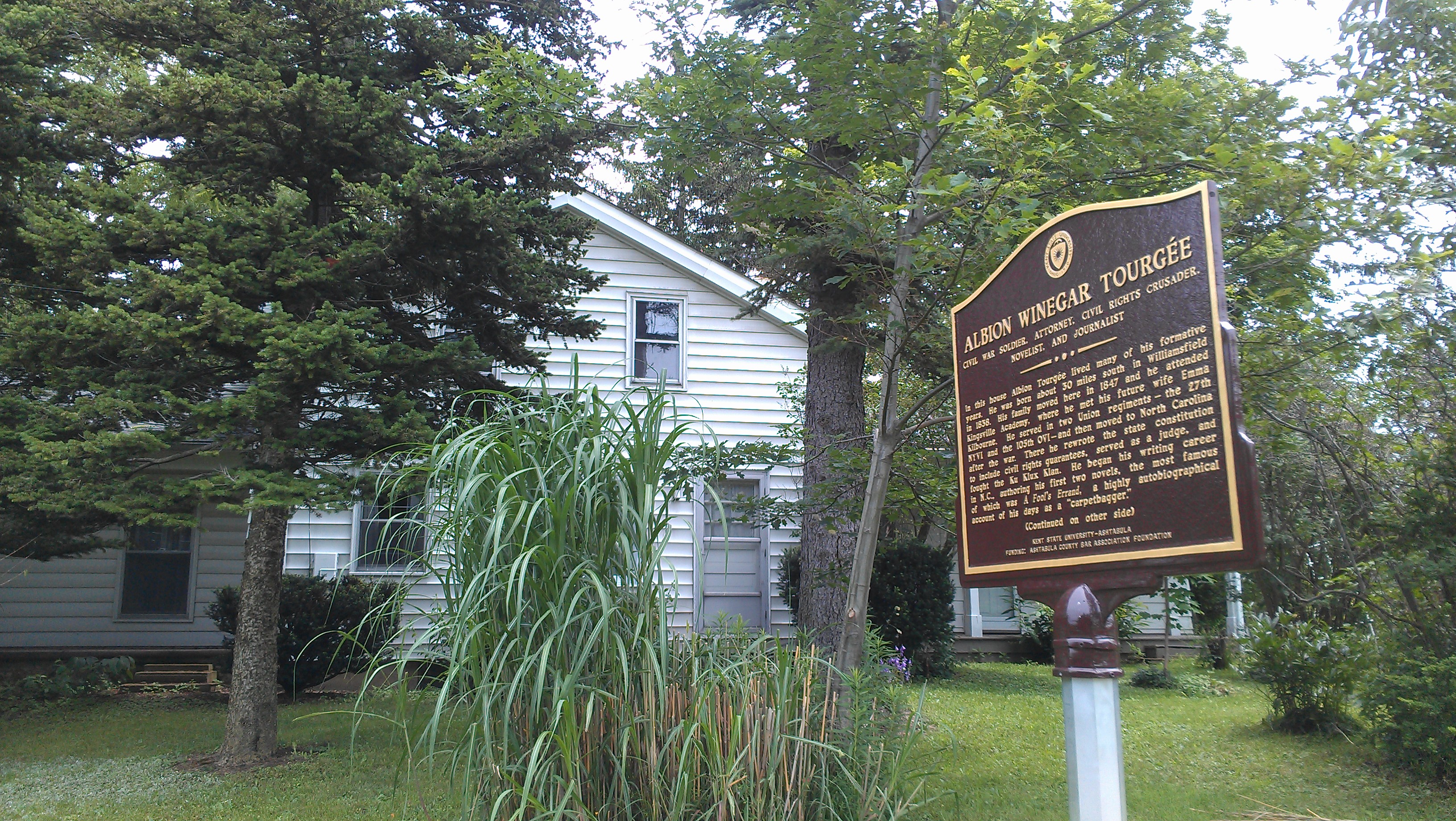 Tourgee Marker (photo) | Zinn Education Project