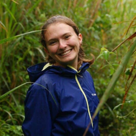 woman smiling outdoors