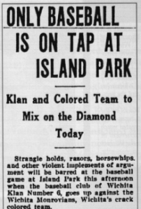 June 21, 1925: Black Baseball Team Beats Klan Players - Zinn
