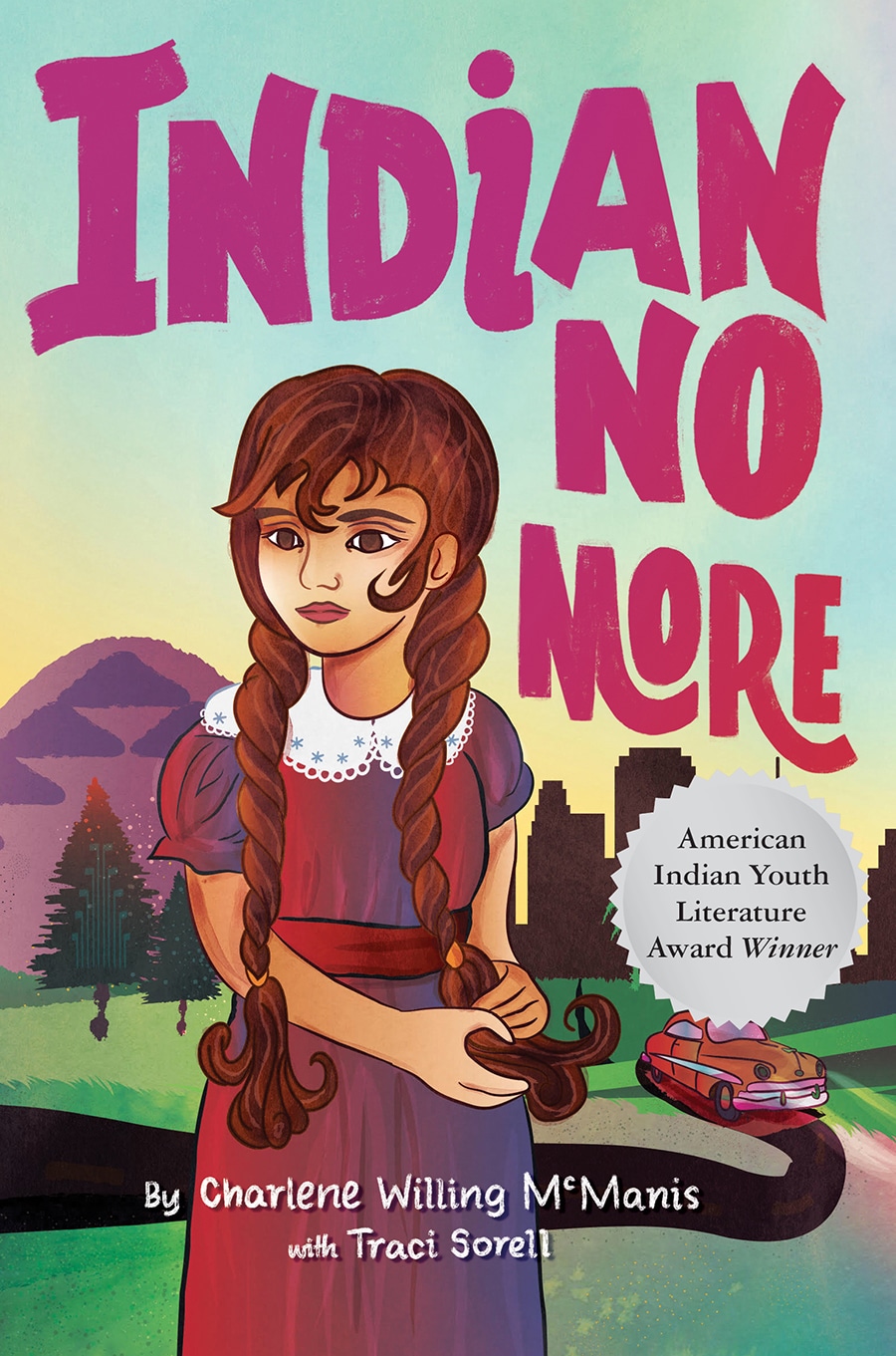 Regina, a Native girl, runs in the mountains on this book cover