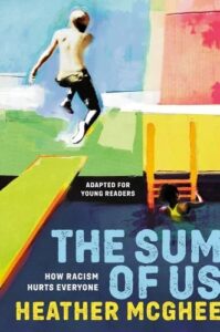 Person jumping off diving board