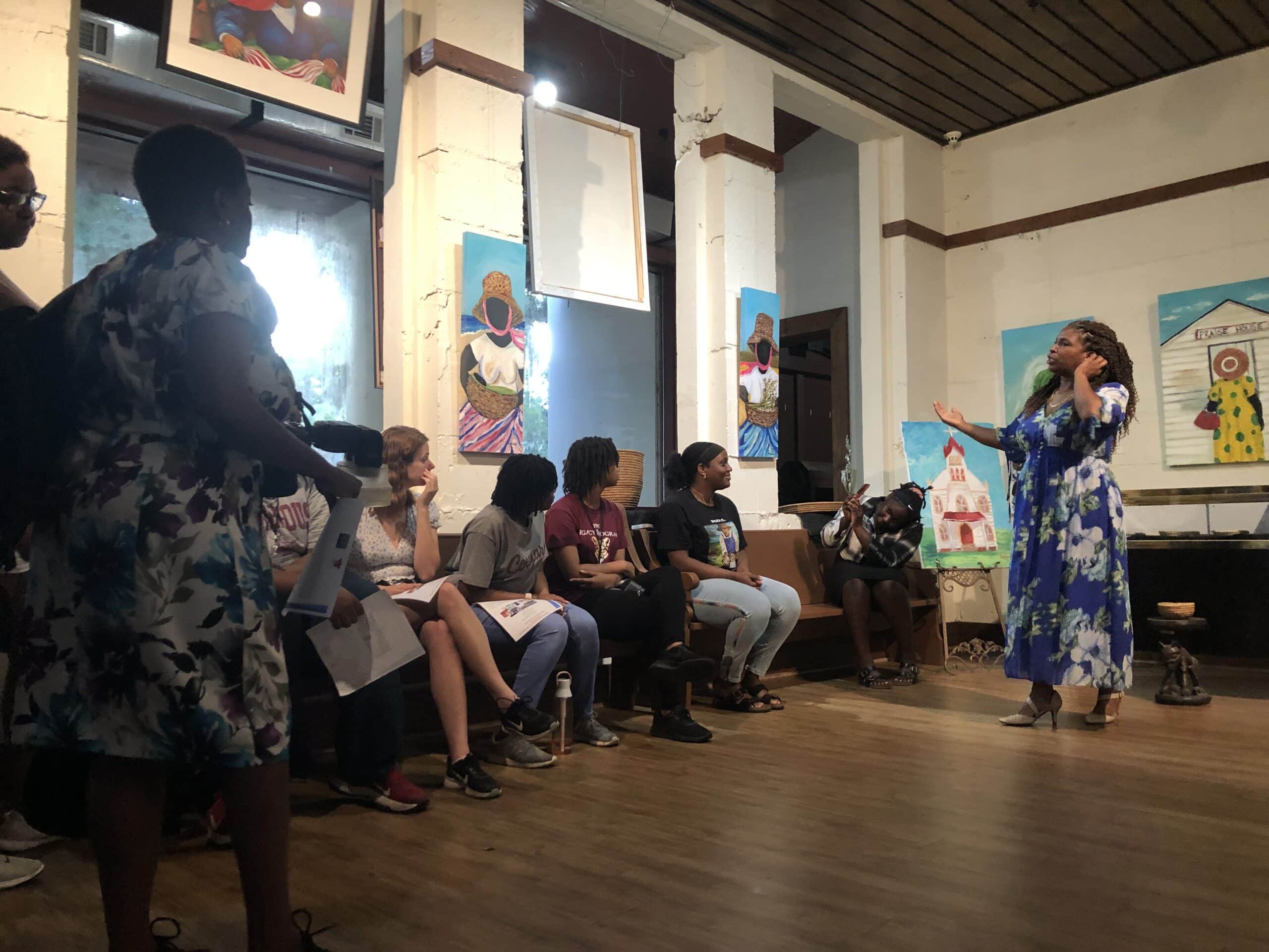 Penn Center today, with students and educators exploring art