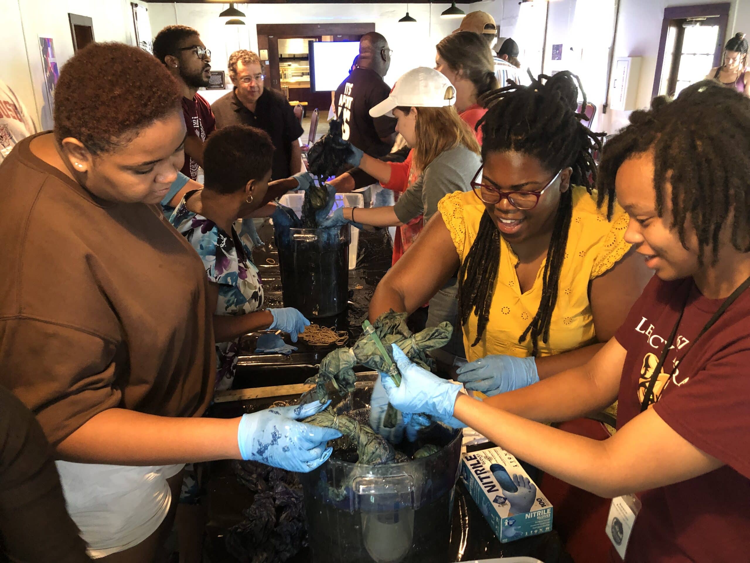 Penn Center today, with educators and students exploring artifacts