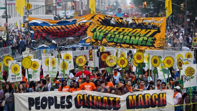 Protesters in New York.
