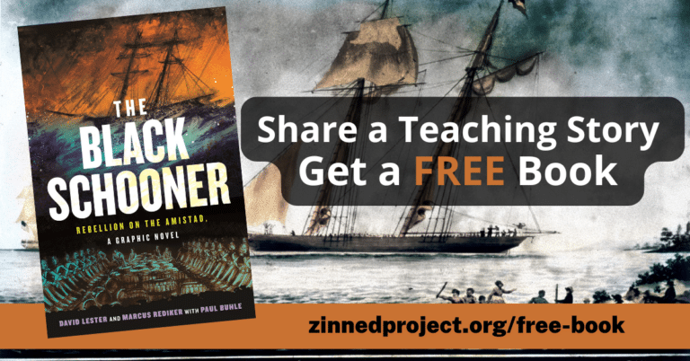Share a Teaching Story Get a Free Book with book cover and painting of ship