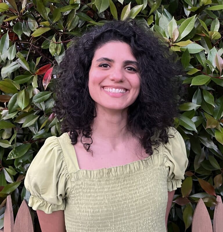 woman smiling outdoors